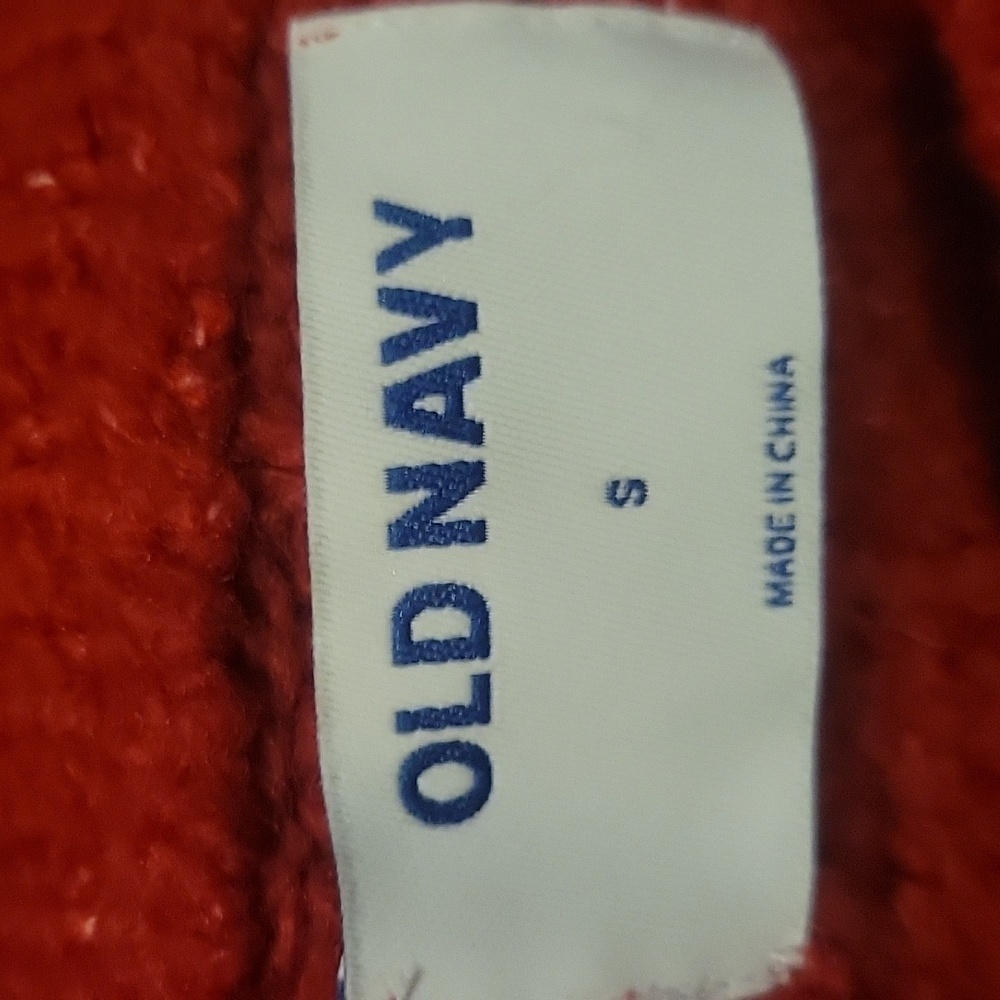 Old NAVY Cozy Cable Knit Blouson Sleeve Sweater,Small Red. - Picture 2 of 4